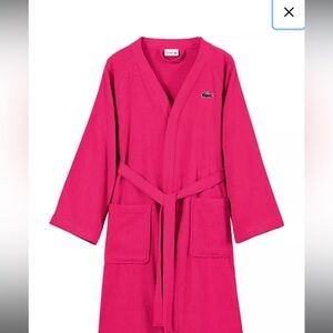 Lacoste Bath Robe Cotton Pink